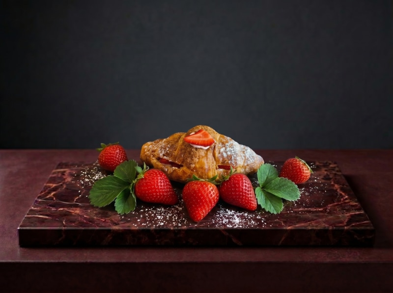 Croissant Vegano ricotta e Fragole