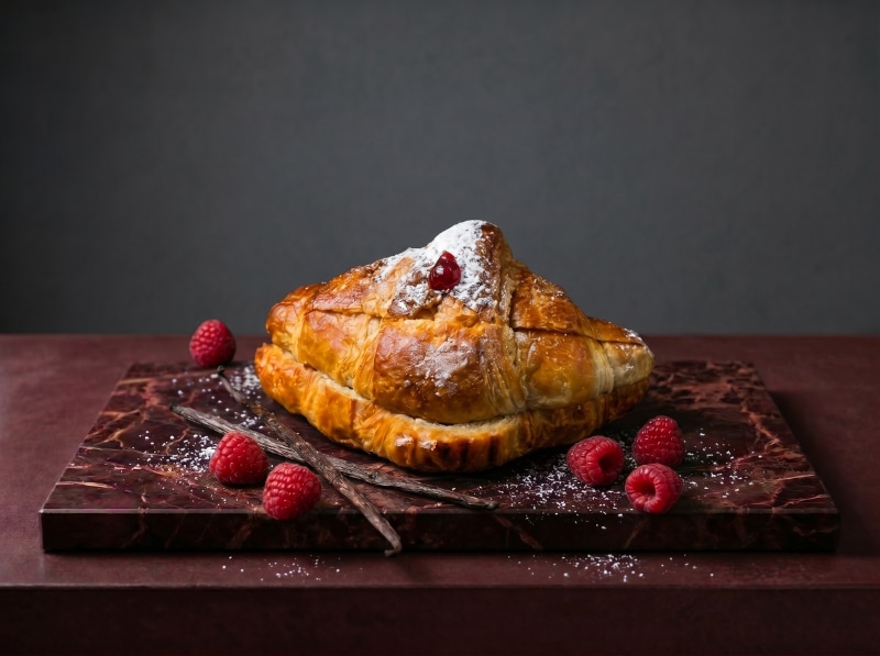 Croissant Vegano con composta lampone